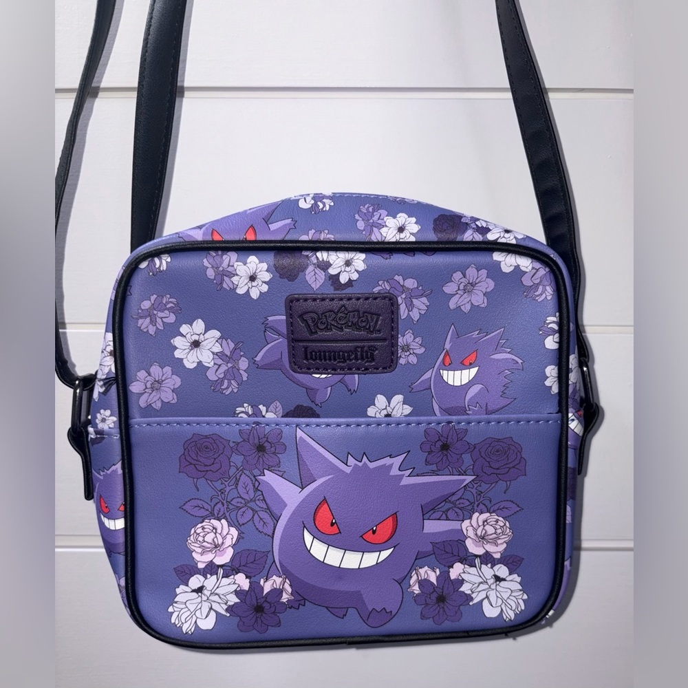 Loungefly Pokemon Gengar Floral Crossbody Bag